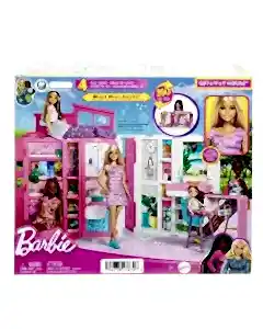 Barbie Portatif Tatil Evi Bebek ve Oyun Seti HRJ77