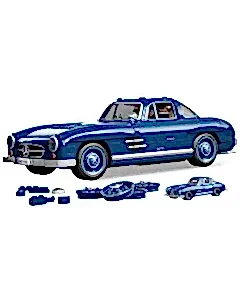 Hot Wheels Premium Serisi Mercedes Benz 300 SL Araba 1600 Parça HWW25