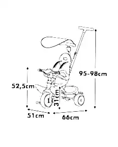 Smoby Baby Driver Pembe Üç Tekerlekli Bisiklet