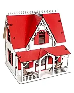 Ahşap Kırmızı Villa Ev