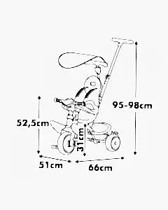 Smoby Life Baby Balade Tenteli Üç Tekerlekli Bisiklet