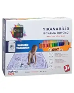 Matrax Oyuncak Boyama Halısı ve 12'li Boya Kalemi Seti