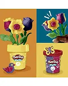 Play Doh Lale ve Nergis Sanat Çiçek Seti G2476