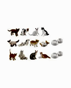 Mini 6'lı Kedi Hayvan Seti