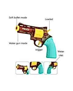 2'si 1 Arada Dart Atan Revolver Su Tabancası