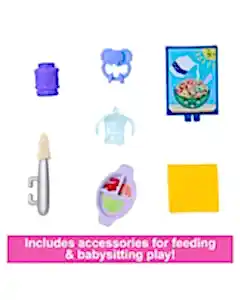 Barbie Bebek Bakıcılığı Oyun Seti HTK34