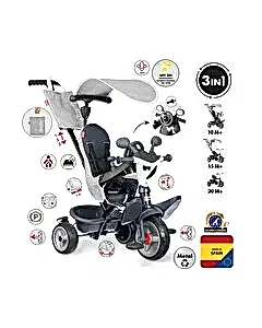 Smoby Baby Driver Gri Üç Tekerlekli Bisiklet