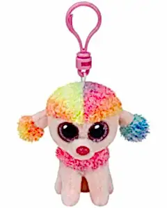 TY Beanie Boos Poofie Rengarenk Kaniş Anahtarlık