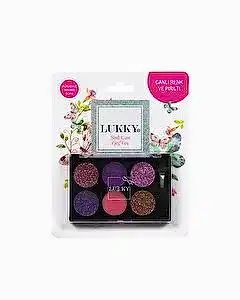 Lukky 6 Renkli̇ Parıltılı Göz Farı Paleti̇ ve Fırçası
