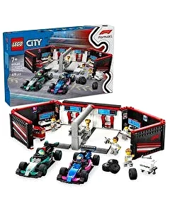 LEGO City F1 Garajı ve Mercedes-AMG ve Alpine Arabaları 60444