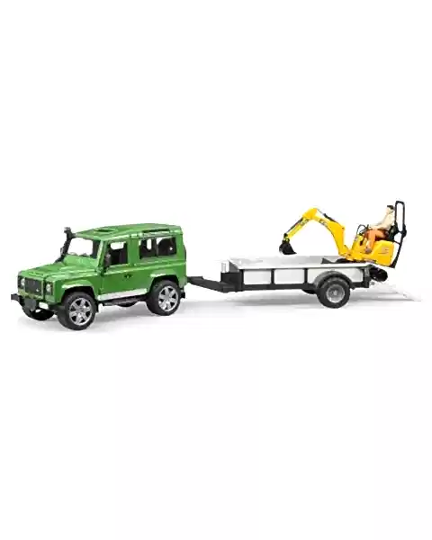 Bruder Land Rover Arazi Aracı ve Jcb Mini Kazıcı