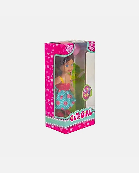 Sevimli Mini Bebek Kumral Yeşil Çiçekli Elbise