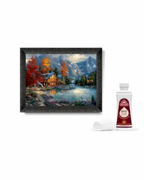 Nehir Üzerinde Kış Gölgesi Çerçeveli Puzzle 1000 Parça