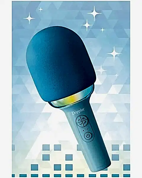 Doppler Rainbow Karaoke Mavi Mikrofon