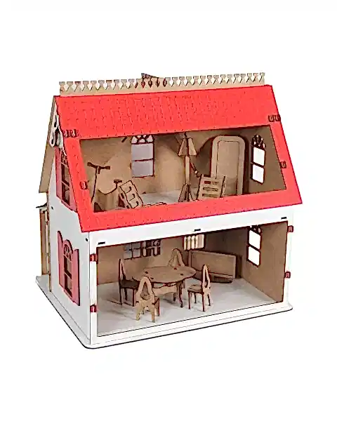 Ahşap Kırmızı Villa Ev