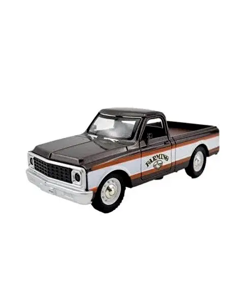 Sesli Işıklı Metal Çek Bırak Klasik Picup Kahverengi