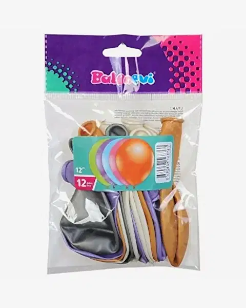 Metalik Karışık 12 li Balon