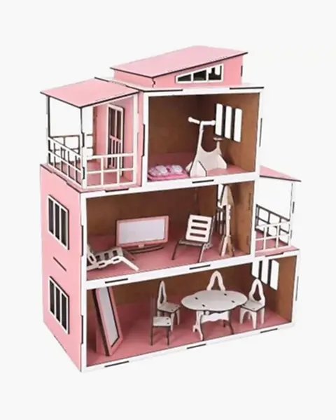 Ahşap Bebek Evi 2 15 Parça