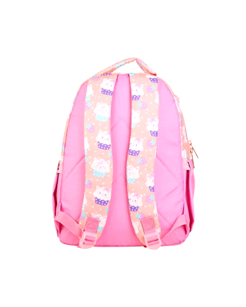Kaukko Kids Aynalı Nakışlı Cupcake Pembe Okul Çantası