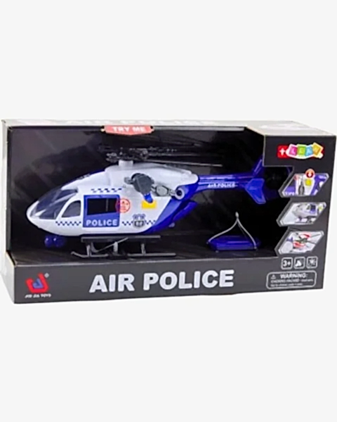 Pervaneli Işıklı ve Sesli Sürtmeli Polis Helikopteri 30 Cm