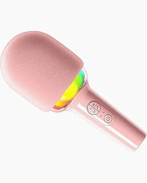 Doppler Rainbow Karaoke Pembe Mikrofon