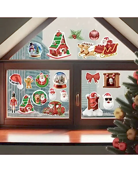 12'li Yılbaşı Temalı Sticker Seti