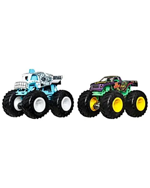 Hot Wheels Monster Trucks Güçlü İkili 1:64 Arabalar Bionic Bruiser ve Test Subject JCC68