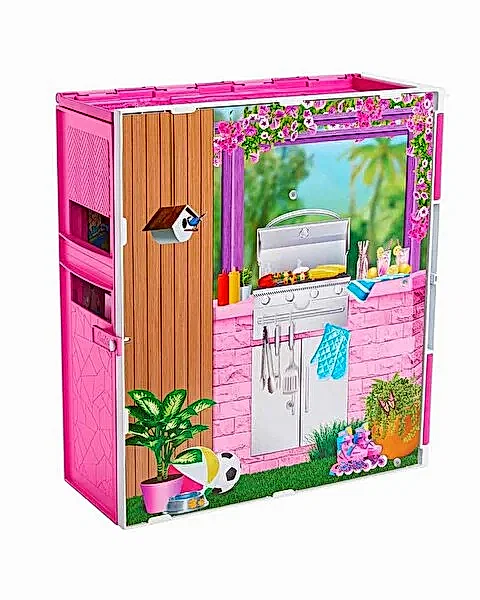 Barbie Portatif Tatil Evi Bebek ve Oyun Seti HRJ77