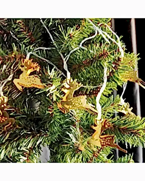 Yılbaşı Pilli Geyik Figürlü Led Işık 3 Metre