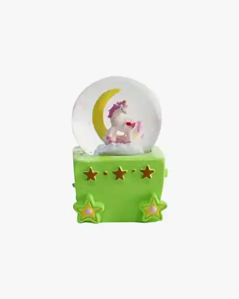 Mini Işıklı Renkli Unicorn Kar Küresi