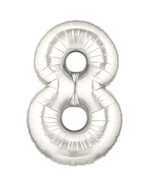 8 Numara Silver Folyo Balon