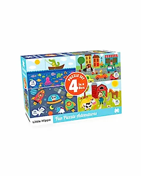 4'ü 1 Arada Puzzle Seti