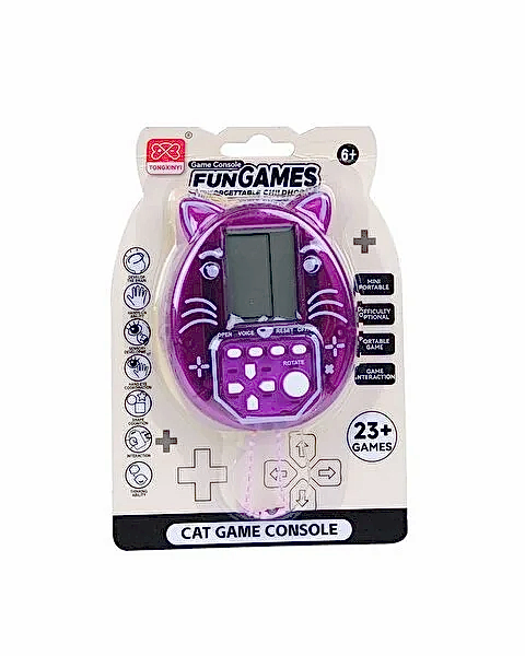 Nostaljik Tetris Oyun Konsolu Kedi Desen