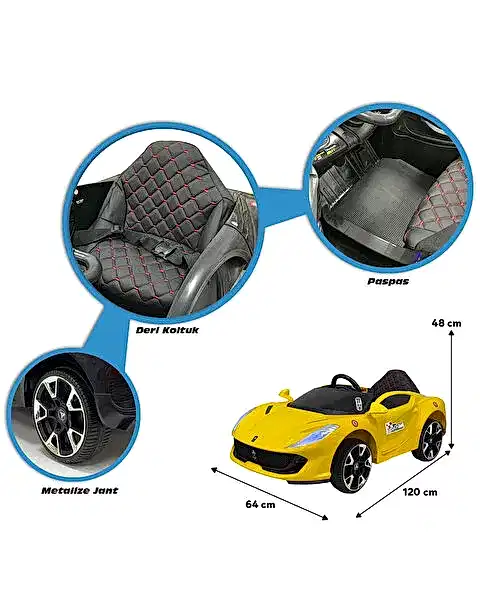 Favori Gt 12 Volt Akülü Araba Sarı