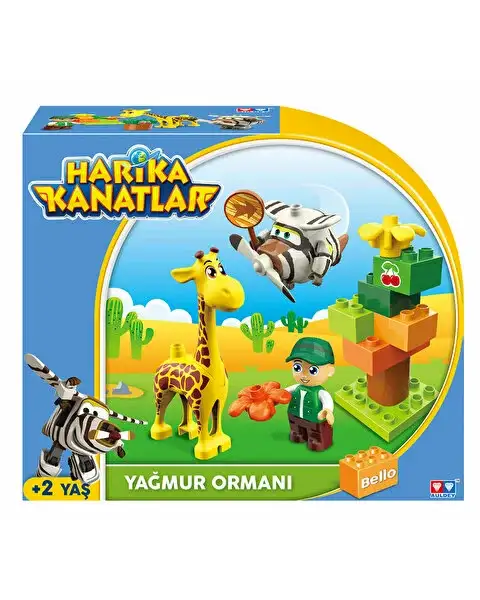 Harika Kanatlar 15 Parça Blok Bello'nun Yağmur Ormanı