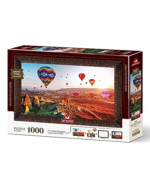 Kapadokya'nın Son Işıkları Çerçeveli Puzzle 1000 Parça