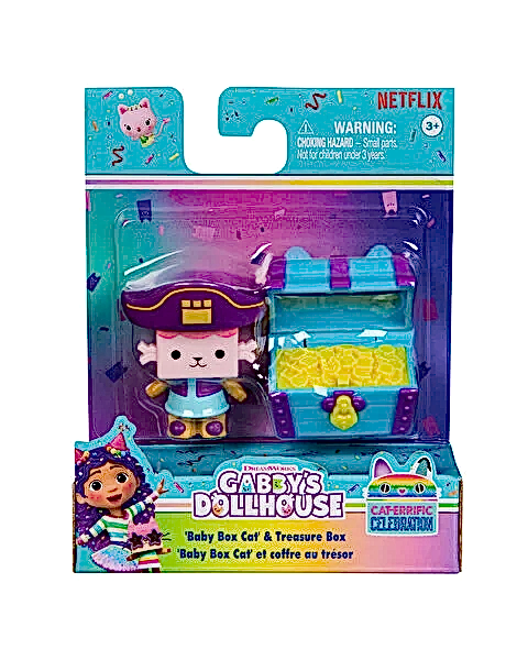 Gabby’s Dollhouse Baby Box Cat & Treasure Box Figür ve Aksesuar Seti