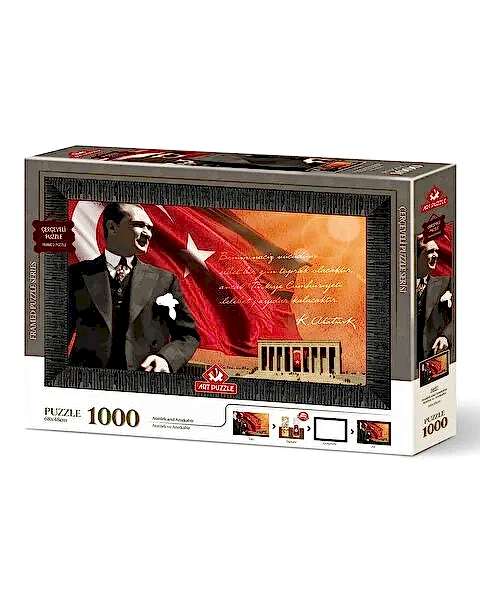 Atatürk ve Anıtkabir Çerçeveli Puzzle 1000 Parça