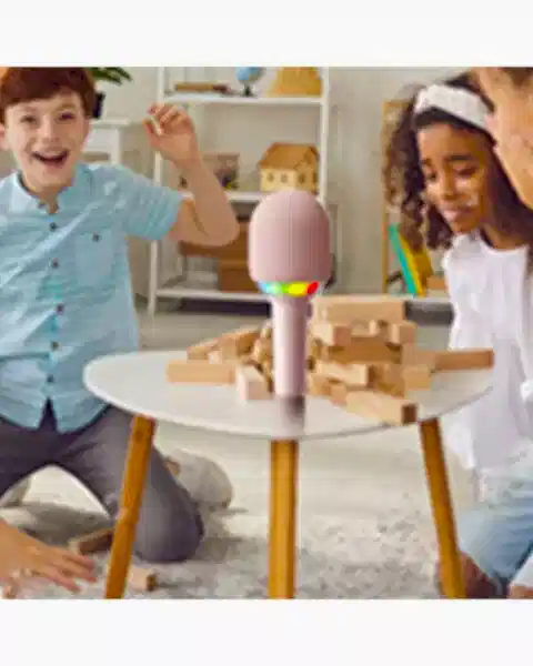 Doppler Rainbow Karaoke Pembe Mikrofon