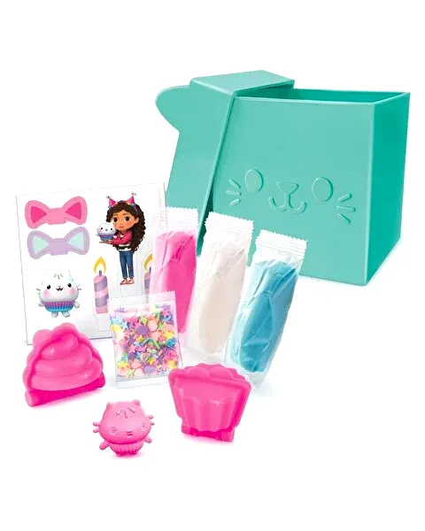 Gabby's Dollhouse Gi̇zemli̇ Kedi̇ Kutusu Make Clay Cupcakes