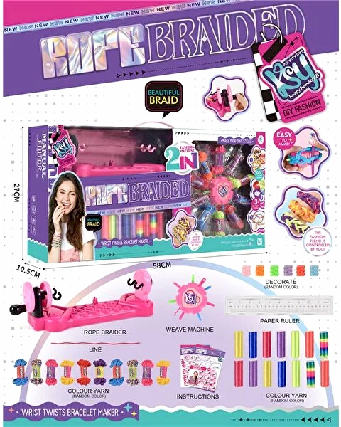 2'si 1 Arada Bileklik Örme ve Takı Yapma Makinesi Seti