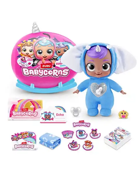 Rainbocorns Sevimli Sürpriz Bebek 92107 Gri Boynuz