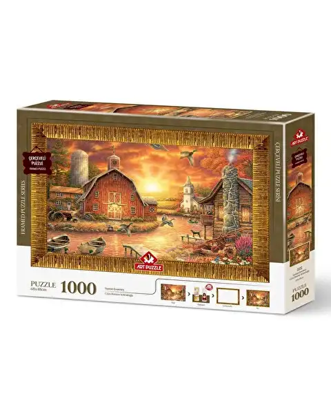 Gün Batımı Yolculuğu Çerçeveli Puzzle 1000 Parça