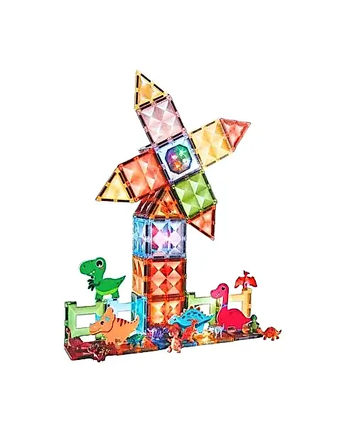 Magnetic Tiles 3D Mıktnatıslı Light Manyetik Yapı Blokları 82 Parça