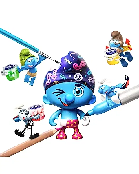 Kimo Şirinler Figür Tasarım Seti