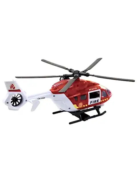 Pervaneli Işıklı ve Sesli Sürtmeli İtfaiye Helikopteri 30 Cm