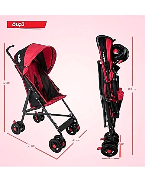 Rival Tokyo Baston Bebek Arabası Kırmızı RV108