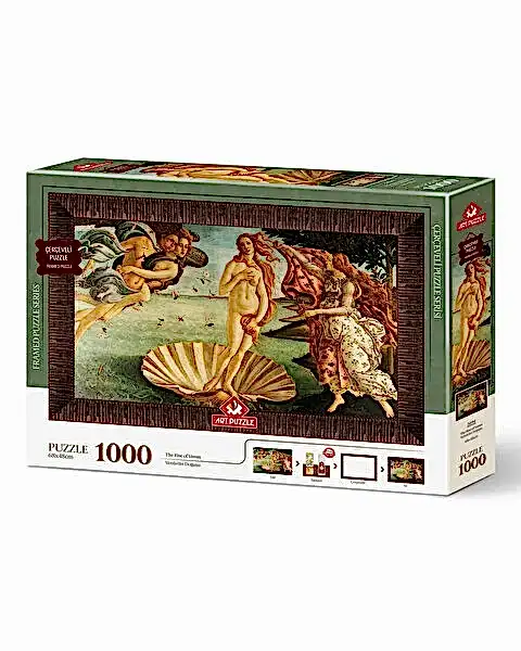 Venüs'ün Doğuşu Sandro Botticelli Çerçeveli Puzzle 1000 Parça