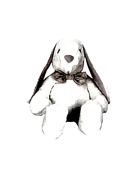 Papyonlu Uzun Kulak Tavşan Ekru 60 Cm