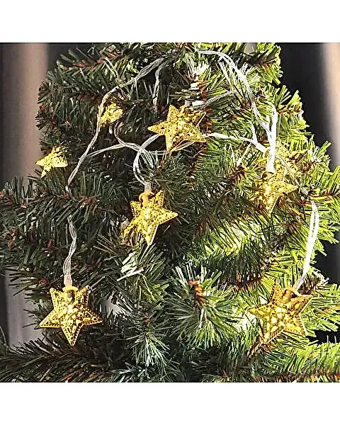 Yılbaşı Pilli Yıldız Figürlü Led Işık 3 Metre